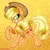 Size: 2000x2000 | Tagged: safe, artist:ladylullabystar, derpibooru import, applejack, earth pony, pony, abstract background, applejack's hat, cowboy hat, ear fluff, eyelashes, female, hair tie, hat, image, mare, outline, png, raised hoof, signature, solo, sparkles, sparkly mane, sparkly tail, teeth