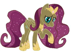 Size: 673x500 | Tagged: safe, artist:qjosh, derpibooru import, fluttershy, pegasus, pony, g4, clothes, crown, darkened coat, darkened hair, female, gameloft, gameloft interpretation, image, jewelry, jpeg, mare, nightmare fluttershy, nightmarified, peytral, regalia, shoes, simple background, slit pupils, solo, starry hair, tiara, transformation, transformation sequence, white background