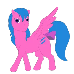 Size: 4096x4096 | Tagged: safe, derpibooru import, firefly, pegasus, pony, g1, bow, female, image, mare, png, simple background, solo, spread wings, tail, tail bow, transparent background, wings