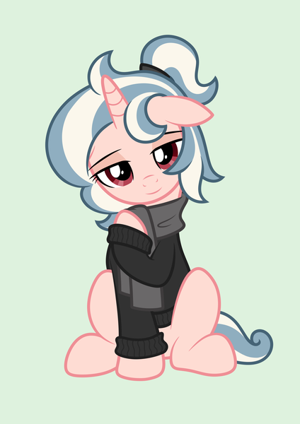 Size: 2480x3508 | Tagged: safe, artist:return 0, derpibooru import, oc, oc:vivi poff, unofficial characters only, unicorn, clothes, horn, image, looking at you, png, scarf, show accurate, solo, sweater