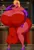 Size: 800x1169 | Tagged: suggestive, machine learning generated, prompter:tiamatnightmare, big macintosh, human, equestria girls, big breasts, breasts, busty macareina, cleavage, huge breasts, humanized, image, jpeg, macareina, red dress, red skin, rule 63