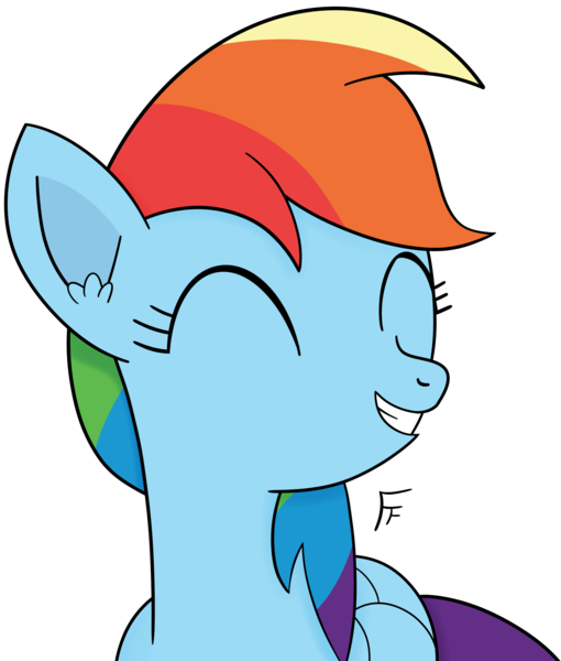 Size: 2314x2722 | Tagged: safe, artist:frownfactory, derpibooru import, rainbow dash, pegasus, g4, eyes closed, female, image, png, simple background, smiling, solo, transparent background