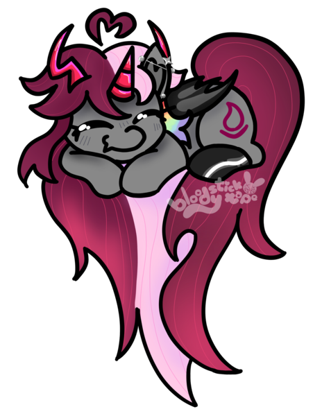 Size: 2550x3300 | Tagged: safe, artist:bloodysticktape, derpibooru import, succubus, heart pony, image, piercing, png