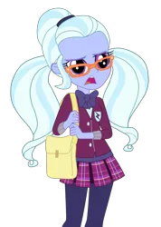 Size: 2500x3506 | Tagged: safe, artist:gmaplay, derpibooru import, screencap, sugarcoat, equestria girls, g4, clothes, crystal prep academy, crystal prep academy uniform, crystal prep shadowbolts, image, my little pony equestria girls: friendship games, png, school uniform, sugarcoat is not amused, unamused, worried