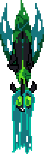 Size: 900x3090 | Tagged: safe, artist:lilou41, derpibooru import, queen chrysalis, changeling, changeling queen, g4, the ending of the end, digital art, female, image, looking at you, manepxls, pixel art, png, pxls.space, simple background, smiling, solo, transparent background, ultimate chrysalis, upside down