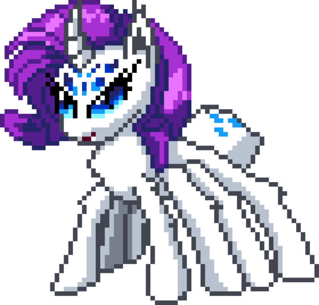 Size: 1050x1005 | Tagged: safe, artist:lilou41, artist:raikoh, derpibooru import, rarity, monster pony, original species, pony, spider, spiderpony, g4, digital art, female, image, manepxls, mare, pixel art, png, pxls.space, simple background, solo, species swap, spiderponyrarity, transparent background