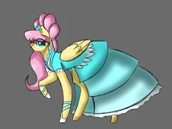 Size: 1032x774 | Tagged: safe, artist:windybriz, derpibooru import, fluttershy, pegasus, pony, clothes, dress, image, jpeg, solo