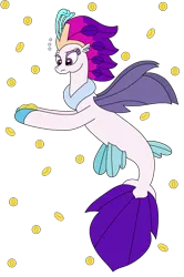 Size: 1903x2874 | Tagged: safe, artist:supahdonarudo, derpibooru import, queen novo, seapony (g4), g4, my little pony: the movie, bubble, coin, confused, holding, image, png, simple background, transparent background