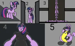 Size: 640x400 | Tagged: safe, artist:frdea, derpibooru import, twilight sparkle, lucario, unicorn, g4, image, jpeg, pokefied, pokémon, transformation, transformation sequence, twilicario, unicorn twilight