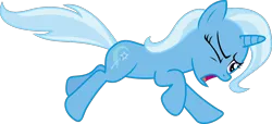 Size: 1730x790 | Tagged: safe, artist:sketchmcreations, derpibooru import, trixie, pony, unicorn, g4, female, horn, image, mare, one eye closed, open mouth, png, running, simple background, solo, transparent background, vector