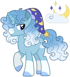 Size: 1479x1615 | Tagged: safe, artist:strawberry-spritz, derpibooru import, oc, unofficial characters only, pony, unicorn, hat, horn, image, male, nightcap, png, simple background, solo, stallion, transparent background