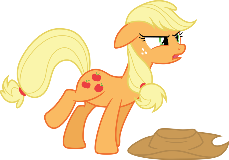 Size: 4284x3000 | Tagged: safe, artist:cloudy glow, derpibooru import, applejack, earth pony, g4, applejack's hat, cowboy hat, female, hat, image, png, solo, vector