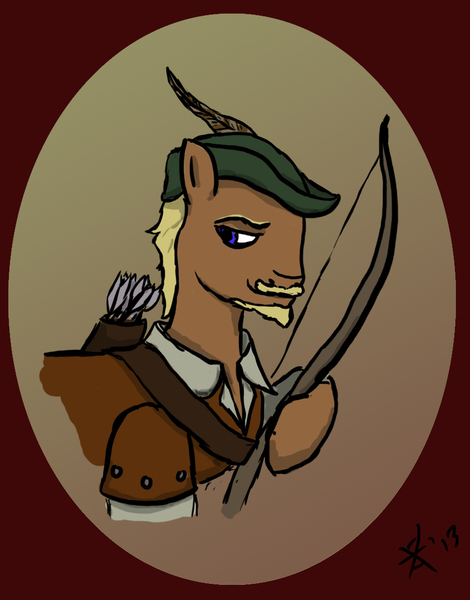 Size: 901x1151 | Tagged: safe, artist:jberg18, derpibooru import, ponified, pony, arrow, atg 2013, bow (weapon), image, jpeg, male, quiver, robin hood, solo, stallion