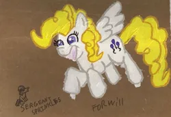 Size: 891x609 | Tagged: safe, artist:dreckerjones, derpibooru import, surprise, pegasus, pony, g1, image, jpeg, solo