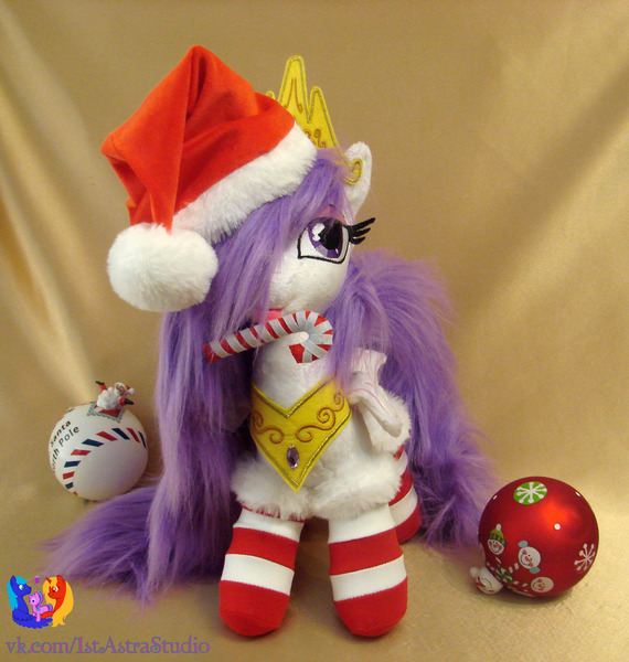 Size: 1280x1347 | Tagged: safe, artist:1stastrastudio, derpibooru import, princess celestia, pony, princess molestia, candy, candy cane, clothes, food, image, irl, jpeg, mouth hold, photo, plushie, socks, solo, striped socks