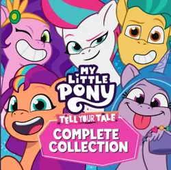 Size: 369x368 | Tagged: safe, derpibooru import, official, screencap, hitch trailblazer, izzy moonbow, pipp petals, sunny starscout, zipp storm, earth pony, pegasus, pony, unicorn, g5, my little pony: tell your tale, horn, image, looking at you, mane five, one eye closed, png, song in the description, spotify, wink, winking at you