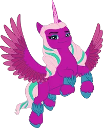 Size: 3619x4507 | Tagged: safe, derpibooru import, official, alicorn, pony, g5, my little pony: make your mark, .ai available, .svg available, female, g5 brand assets, horn, image, mare, opaline arcana, png, simple background, solo, spread wings, transparent background, unshorn fetlocks, vector, wings