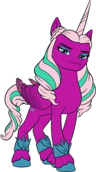 Size: 2477x4448 | Tagged: safe, derpibooru import, official, alicorn, pony, g5, my little pony: make your mark, .ai available, .svg available, female, folded wings, g5 brand assets, horn, image, mare, opaline arcana, png, simple background, solo, transparent background, unshorn fetlocks, vector, wings