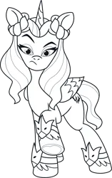 Size: 2613x4170 | Tagged: safe, derpibooru import, official, alicorn, pony, g5, my little pony: tell your tale, .ai available, .svg available, female, g5 brand assets, image, lineart, mare, opaline arcana, png, simple background, solo, transparent background, vector