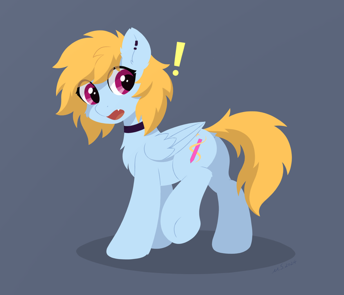 Size: 2800x2400 | Tagged: safe, artist:mercurysparkle, derpibooru import, oc, oc:gale spark, unofficial characters only, pegasus, cheek fluff, chest fluff, cute, ear fluff, fluffy, image, looking back, png, simple background, surprised