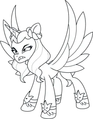 Size: 3758x4798 | Tagged: safe, derpibooru import, official, alicorn, pony, g5, my little pony: tell your tale, .ai available, .svg available, female, g5 brand assets, image, lineart, mare, opaline arcana, png, simple background, solo, transparent background, vector