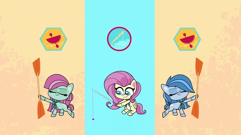 Size: 1920x1080 | Tagged: safe, derpibooru import, fluttershy, minty, g3, g4, my little pony: pony life, the trail less trotten, image, jpeg, misty rain