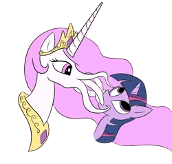 Size: 916x872 | Tagged: safe, artist:ligerstorm, artist:randomfaggot, derpibooru import, princess celestia, twilight sparkle, alicorn, pony, unicorn, princess molestia, g4, colored, cthulhu, drawthread, duo, duo female, female, horn, image, mare, png, requested art, simple background, species swap, tentacles, transparent background, wip