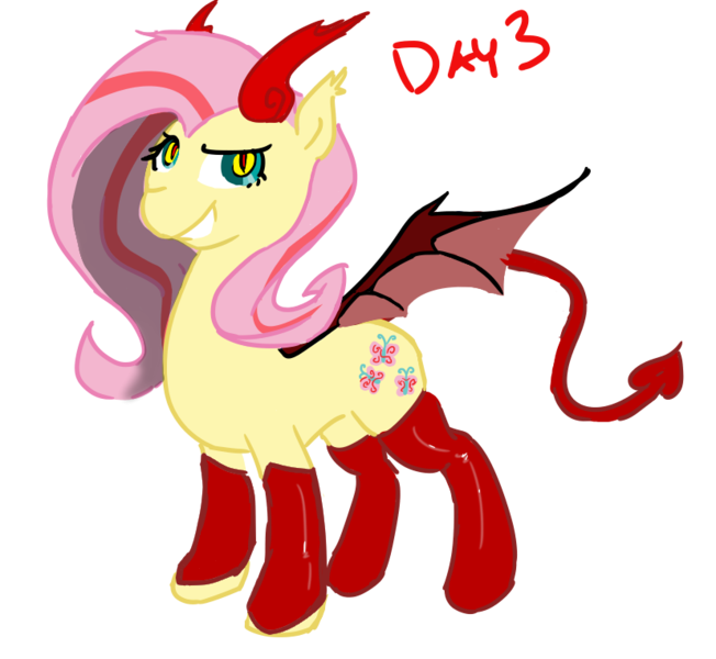 Size: 828x762 | Tagged: safe, artist:anonymous, derpibooru import, fluttershy, bat pony, pony, succubus, g4, bat ponified, bat wings, clothes, contact lens, costume, drawthread, fake horns, female, flutterbat, grin, image, mare, nightmare night costume, png, race swap, red clothes, simple background, smiling, socks, solo, standing, succubus costume, thigh highs, transparent background, wings