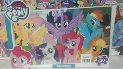 Size: 4608x2592 | Tagged: safe, derpibooru import, applejack, fluttershy, pinkie pie, rainbow dash, rarity, spike, twilight sparkle, alicorn, dragon, earth pony, pegasus, unicorn, g4, female, horn, image, irl, jpeg, male, mane seven, mane six, photo, puzzle