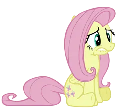 Size: 2254x2000 | Tagged: safe, artist:ns4j19y, derpibooru import, fluttershy, pegasus, pony, g4, stare master, 2011, absurd resolution, female, folded wings, image, lip bite, mare, my little pony, nervous, png, simple background, sitting, solo, tail, transparent background, vector, wings