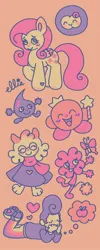 Size: 720x1792 | Tagged: safe, artist:smile-files, derpibooru import, fluttershy, butterfly, human, insect, pegasus, pony, g4, battle for dream island, crossover, deltarune, eyes closed, female, group, image, jpeg, kirby, kirby (series), limited palette, living object, mare, open mouth, open smile, pokémon, ralsei, smiling, solosis, teardrop, wally darling, welcome home