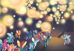 Size: 2355x1640 | Tagged: safe, artist:danielle star, derpibooru import, alicorn, pony, barely pony related, butterfly wings, cleo (melowy), clothes, cora (melowy), electra (melowy), female, image, jpeg, male, mare, maya (melowy), melowy, selena (melowy), skirt, stallion, wings