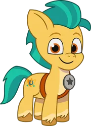 Size: 1744x2421 | Tagged: safe, derpibooru import, official, hitch trailblazer, earth pony, pony, g5, my little pony: tell your tale, .ai available, .svg available, colt, colt hitch trailblazer, foal, image, male, png, sheriff's badge, simple background, smiling, solo, transparent background, unshorn fetlocks, vector, younger