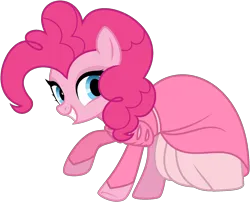 Size: 1814x1468 | Tagged: safe, artist:noi kincade, derpibooru import, pinkie pie, earth pony, pony, g4, clothes, disney, dress, female, image, png, princess ariel, simple background, smiling, solo, the little mermaid, transparent background, vector