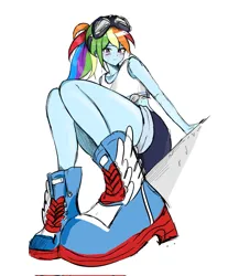 Size: 1697x2048 | Tagged: safe, artist:i870820, derpibooru import, rainbow dash, human, g4, humanized, image, jpeg, simple background, white background