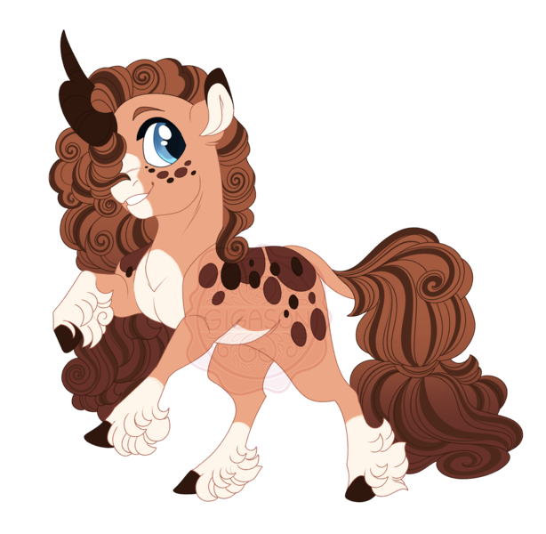 Size: 4300x4200 | Tagged: safe, artist:gigason, derpibooru import, oc, oc:crispy chip, unofficial characters only, hybrid, kirin, pony, unicorn, g4, adoptable, blank flank, blue eyes, brown coat, brown hooves, brown mane, brown tail, coat markings, colored, colored belly, colored eartips, colored eyebrows, colored hooves, colored horn, colored pinnae, curly mane, curly tail, ear fluff, eyelashes, facial markings, femboy, feminine stallion, fetlock tuft, flat colors, gradient mane, gradient tail, grin, hair over one eye, half kirin, hooves, horn, hybrid oc, image, interspecies offspring, kirin horn, kirin hybrid, leonine tail, long mane, long mane male, long tail, looking back, magical lesbian spawn, male, male oc, obtrusive watermark, offspring, orange coat, pale belly, parent:oc, parent:oc:merry berry, parent:pinkie pie, parents:canon x oc, png, rearing, simple background, smiling, snip (coat marking), socks (coat marking), solo, spots, stallion, stallion oc, striped mane, striped tail, tail, thick horn, three quarter view, transparent background, unicorn oc, watermark