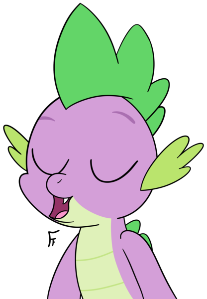 Size: 2218x3200 | Tagged: safe, artist:frownfactory, derpibooru import, spike, dragon, g4, eyes closed, image, male, png, simple background, solo, transparent background