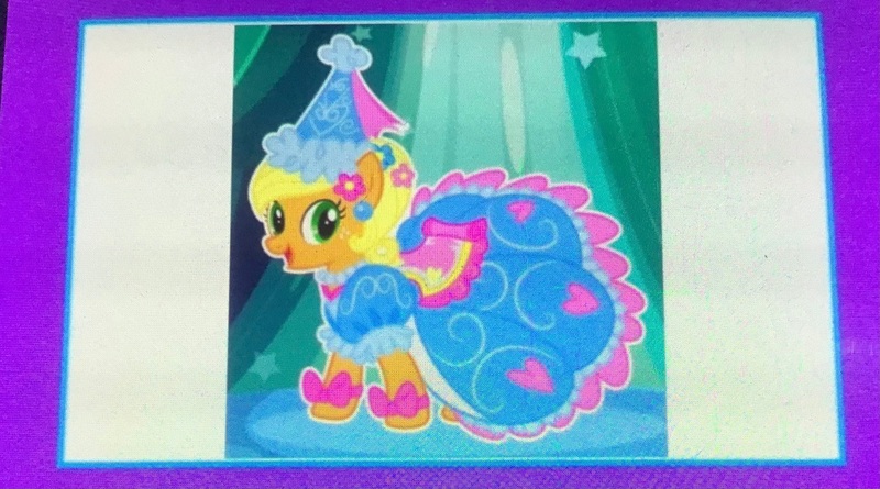 Size: 2723x1513 | Tagged: safe, derpibooru import, edit, applejack, earth pony, pony, applejack also dresses in style, bow, clothes, cute, dress, ear piercing, flower, flower in hair, froufrou glittery lacy outfit, gameloft, happy, hat, hennin, image, jackabetes, jewelry, jpeg, necklace, open mouth, piercing, princess applejack