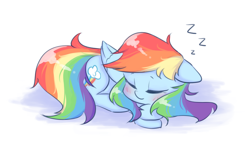 Size: 2023x1329 | Tagged: safe, artist:kaf_pone, derpibooru import, rainbow dash, pegasus, pony, g4, blushing, cute, dashabetes, eyes closed, female, floppy ears, folded wings, image, lying down, mare, onomatopoeia, png, sleeping, sleepydash, solo, sound effects, wings, zzz