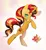 Size: 1208x1313 | Tagged: safe, artist:红青, derpibooru import, sunset shimmer, pony, unicorn, g4, cutie mark, female, gradient background, horn, image, mare, png, rearing, smiling, solo, standing, standing on one leg, sunburst background