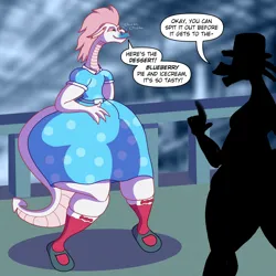 Size: 1920x1920 | Tagged: suggestive, artist:jacalope, derpibooru import, fizzle, princess ember, g4, blueberry inflation, crossdressing, image, inflation, png