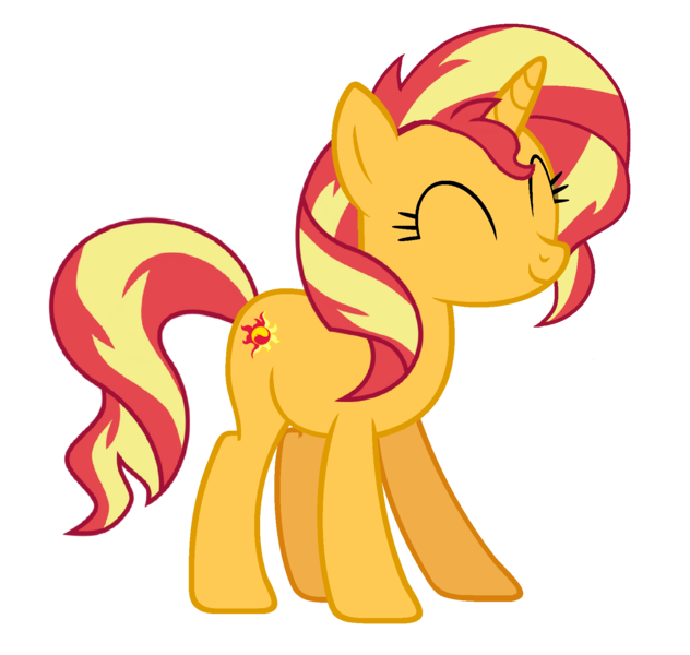 Size: 1770x1680 | Tagged: safe, artist:detailedatream1991, derpibooru import, sunset shimmer, unicorn, g4, cute, eyes closed, female, happy, horn, image, png, shimmerbetes, simple background, smiling, solo, transparent background