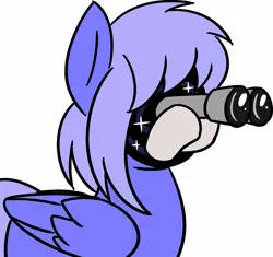 Size: 1485x1394 | Tagged: safe, artist:ad, derpibooru import, oc, oc:critic, pegasus, pony, binoculars, female, image, jpeg, mare, no face, simple background, село