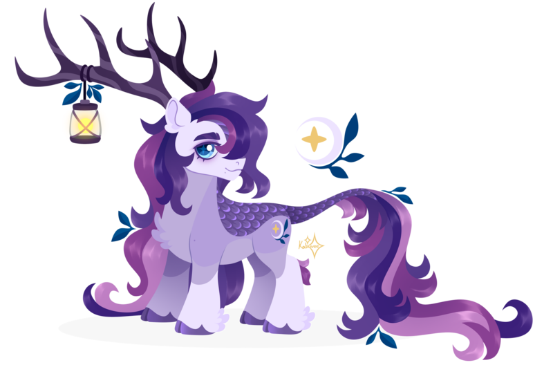 Size: 1920x1268 | Tagged: safe, artist:kabuvee, derpibooru import, oc, kirin, antlers, image, lantern, male, png, simple background, solo, transparent background