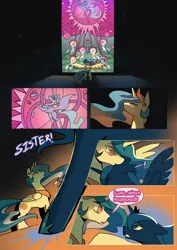 Size: 2733x3866 | Tagged: safe, artist:piesinful, derpibooru import, princess celestia, princess luna, alicorn, comic:unlucky day, fanfic:cupcakes, g4, angst, hug, image, png