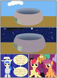 Size: 2700x3713 | Tagged: safe, artist:gm-scoots, derpibooru import, apple bloom, dinky hooves, sapphire shores, scootaloo, snails, comic:bleeding hearts, g4, female, image, lesbian, png, ship:scootabloom, shipping