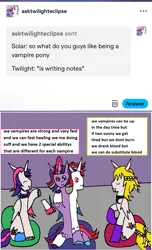 Size: 1179x1945 | Tagged: safe, artist:ask-luciavampire, derpibooru import, oc, pony, undead, vampire, vampony, ask, image, multiple heads, png, tumblr, two heads