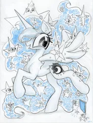 Size: 2262x3000 | Tagged: safe, artist:ja0822ck, derpibooru import, princess luna, ponified, alicorn, pony, g4, female, image, jpeg, mare, stars, traditional art