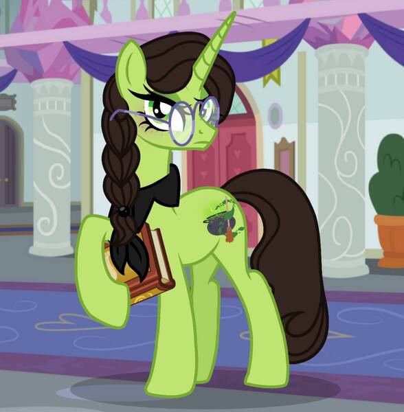 Size: 1220x1245 | Tagged: safe, artist:cstrawberrymilk, derpibooru import, ponified, pony, unicorn, book, elphaba, female, glasses, horn, image, jpeg, mare, solo, the wizard of oz, wicked, wicked witch of the west