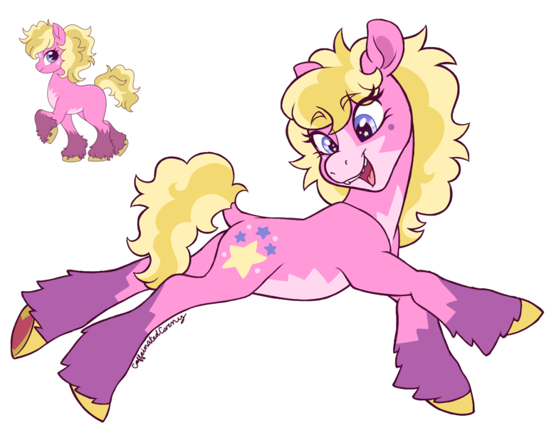 Size: 1321x1010 | Tagged: safe, artist:caffeinatedcarny, derpibooru import, starlight (g1), earth pony, pony, g1, my little pony tales, beauty mark, coat markings, colored hooves, facial markings, frog (hoof), hooves, image, mealy mouth (coat marking), png, redesign, simple background, socks (coat marking), solo, transparent background, underhoof, unshorn fetlocks